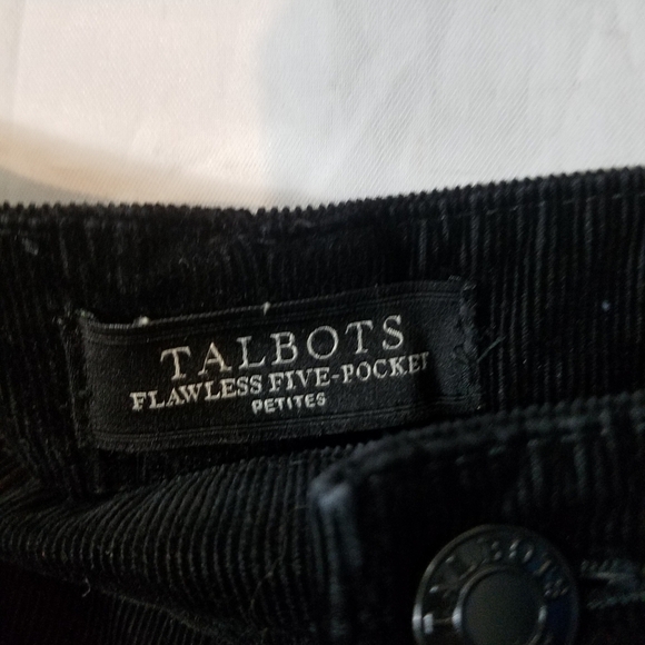 Talbots flawless five pocket straight black corduroy pants - Picture 7 of 9
